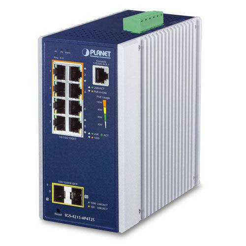 SFPポート付き産業用PoEスイッチングハブ 管理型IGS-4215-4P4T2S | DIA-EC