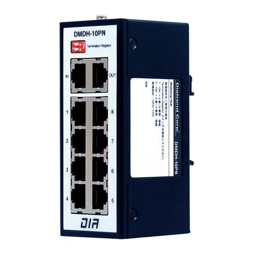 三菱インバータ用RS-485分配器(2番8番 未接続)10ポート DMDH-10PN | DIA-EC