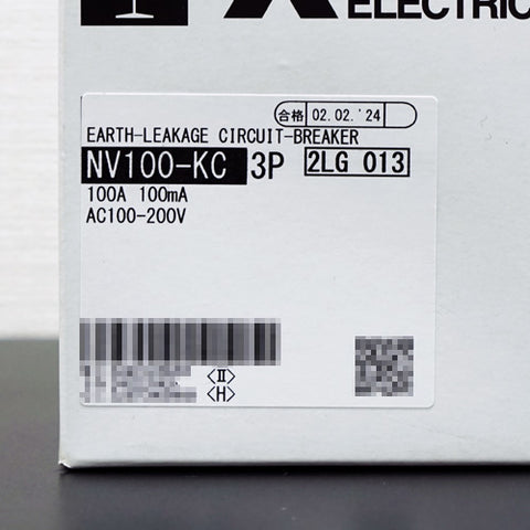 漏電遮断器(NV) <b>NV100-KC 3P 100A 100-200V 100M A W</b>