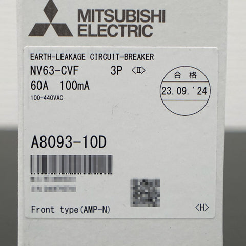 漏電遮断器(NV) <b>NV63-CVF 3P 60A 100-440V 100MA</b>