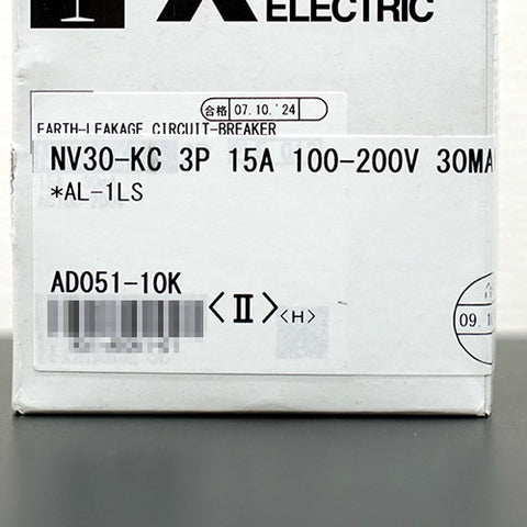 漏電遮断器(NV) <b>NV30-KC 3P 15A 100-200V 30MA W *AL-1LS</b>