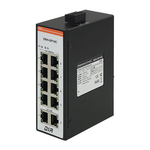産業用PoEスイッチングハブ ギガビット 10ポート DEH-GP10C | DIA-EC