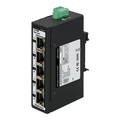 産業用PoEスイッチングハブ<br>ギガビット 5ポート<br><b>DEH-GP5</b>