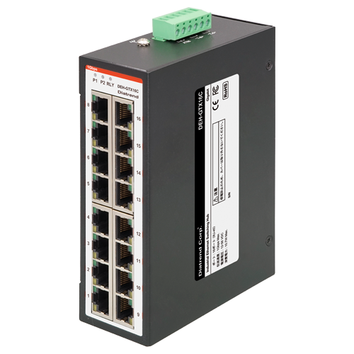 産業用イーサネットスイッチングハブ<br>ギガビットタイプ<br><b>DEH-GTX16C</b>