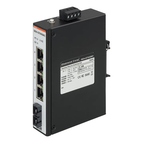 産業用イーサネット<br>スイッチングハブ<br>ギガビット 4ポート SC 1ポート<br>マルチモード<br><b>DEH-GTX4SM1</b>