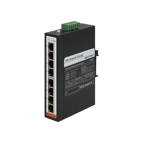 産業用イーサネット<br>スイッチングハブ<br>ギガビット 8ポート<br><b>DEH-GTX8T</b>