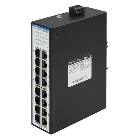 産業用イーサネット<br>スイッチングハブ<br>100BASE-TX 16ポート<br><b>DEH-TX16</b>