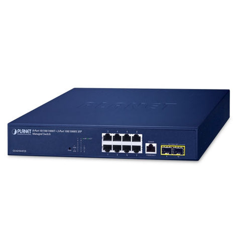 8ポート1000T + 2ポート1000X SFP L2/L4マネージドスイッチ<br><b>GS-4210-8T2S</b>