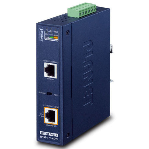 産業用マルチギガビットPoE++インジェクター<br><b>IPOE-171-60W</b>