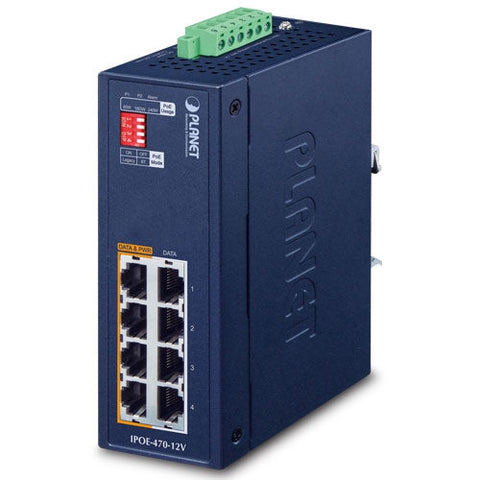 産業用4ポートPoE++インジェクター<br><b>IPOE-470-12V</b>