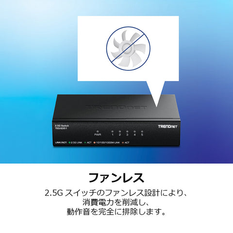 5ポート 2.5Gスイッチ<br><b>TEG-S351/A</b>