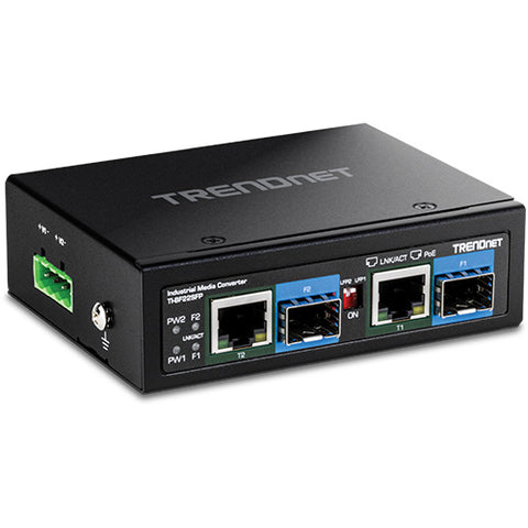 2ポート産業用SFP-ギガビットPoE++メディアコンバータ<br><b>TI-BF22SFP</b>