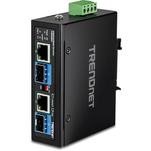 2ポート産業用SFP-ギガビットPoE++メディアコンバータ<br><b>TI-BF22SFP</b>