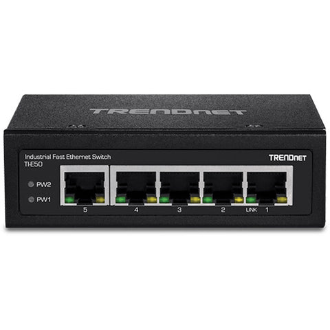 5ポート産業用ファストイーサネットDINレールスイッチ<br><b>TI-E50</b>