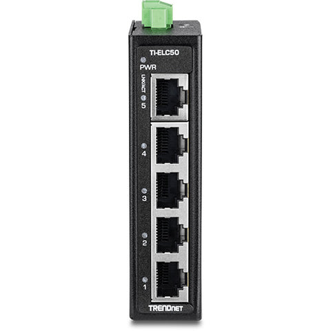 5ポート産業用ファストイーサネットDINレールミニスイッチ<br><b>TI-ELC50</b>