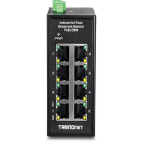 8ポート産業用ファストイーサネットDINレールミニスイッチ<br><b>TI-ELC80</b>