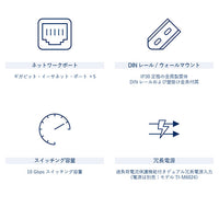 5ポート産業用ギガビット<br>DINレールスイッチ<br><b>TI-G50</b>