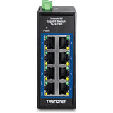 8ポート産業用ギガビット<br>DINレールミニスイッチ<br><b>TI-GLC80</b>