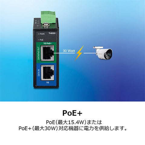 産業用30WギガビットPoE+インジェクター<br><b>TI-IG30</b>