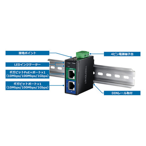 産業用30WギガビットPoE+インジェクター<br><b>TI-IG30</b>