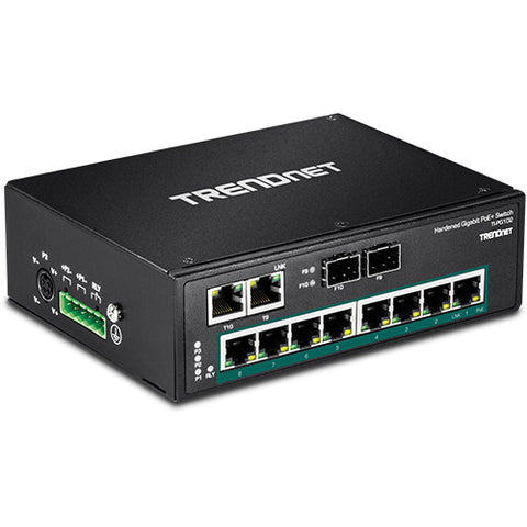 10ポート産業用ギガビットPoE+ DINレールスイッチ<br><b>TI-PG102</b>