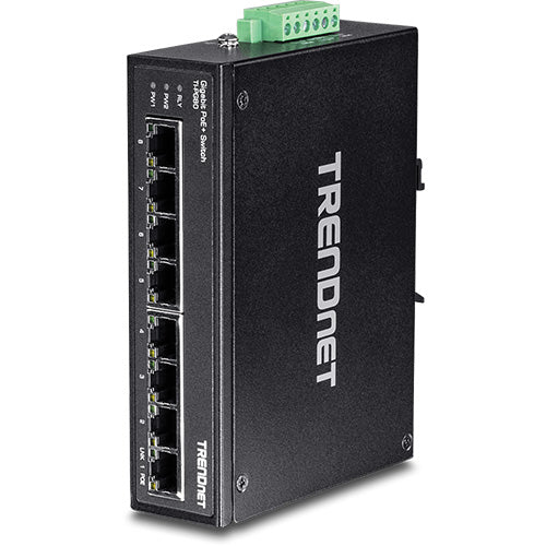 8ポート産業用ギガビットPoE+<br>DINレールスイッチ<br><b>TI-PG80</b>
