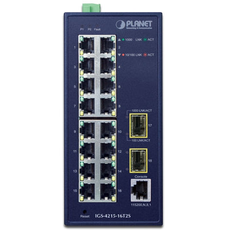 産業用L2/L4マネージドギガビットスイッチ<br><b>IGS-4215-16T2S</b>