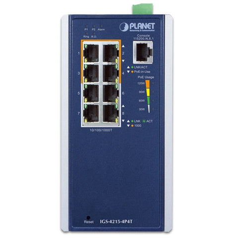 産業用 L2/L4 マネージド ギガビット PoEスイッチ<br><b>IGS-4215-4P4T</b>
