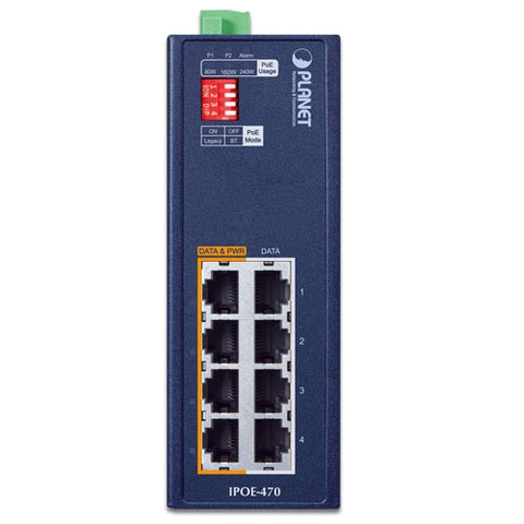 産業用4ポートマルチギガビット802.3bt PoE++インジェクターハブ<br><b>IPOE-470</b>