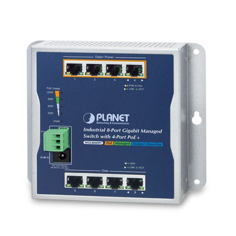 産業用PoE+マネージドギガビットイーサネットスイッチングハブ<br><b>WGS-804HPT</b>