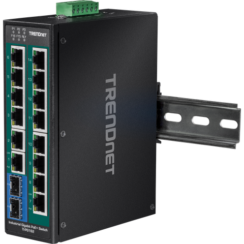 16ポート 産業用ギガビットPoE+ DINレールスイッチ<br><b>TI-PG162</b>