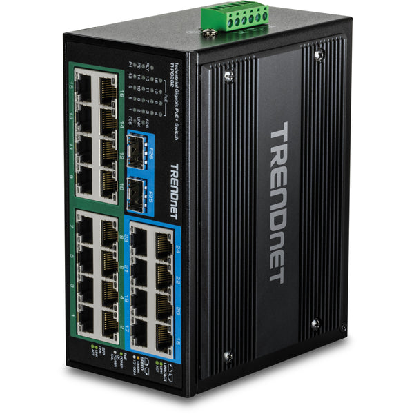 26ポート 強化型産業用ギガビット<br>PoE+ DINレールスイッチ<br><b>TI-PG262</b>