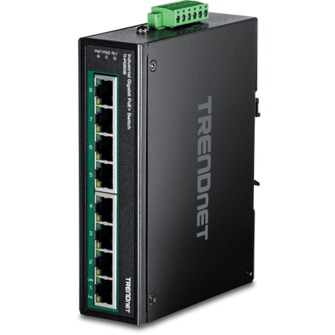 8ポート 産業用ギガビットPoE+ DINレールスイッチ 24-56V<br><b>TI-PG80B</b>