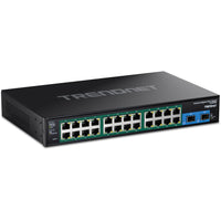 26ポート強化型産業用ギガビット<br>PoE+ラックマウントスイッチ<br><b>TI-RP262</b>