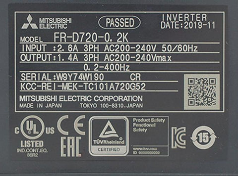 インバータ <b>FR-D720-0.2K</b>