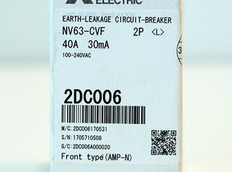 漏電遮断器(NV) <b>NV63-CVF 2P 40A 100-240V 30MA</b>