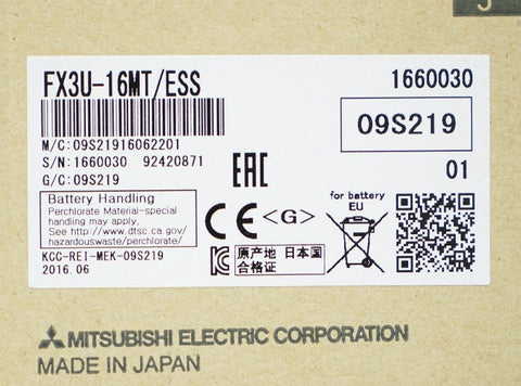 シーケンサ <b>FX3U-16MT/ESS</b>