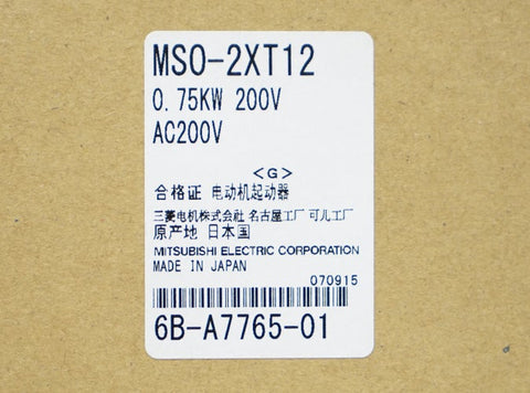 電磁開閉器 <b>MSO-2XT12 0.75KW 200V AC200V</b>