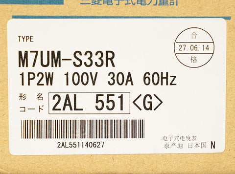 指示計器 <b>M7UM-S33R 1P2W 100V 30A 60Hz</b>