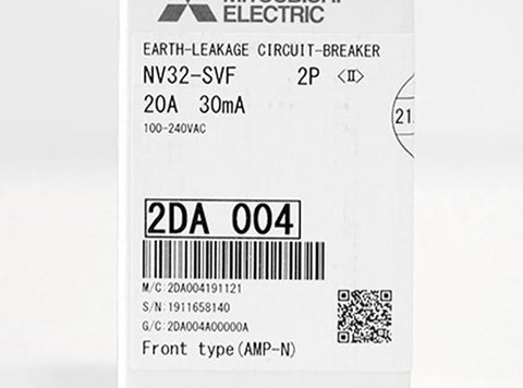 漏電遮断器(NV) <b>NV32-SVF 2P 20A 100-240V 30MA</b>