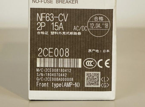 配線用遮断器(NF) <b>NF63-CV 2P 15A</b>