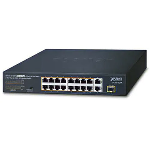 PoE+ファストイーサネットスイッチングハブ ギガ・SFPコンボポート付<br><b>FGSD-1821P</b>