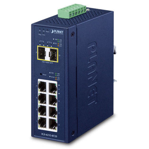産業用マネージドギガビットイーサネットスイッチングハブ SFPポート付<br><b>IGS-4215-8T2S</b>