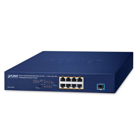 PoE+マルチギガビットイーサネットスイッチングハブ 2.5G対応 10G SFPポート付<br><b>MGS-910XP</b>